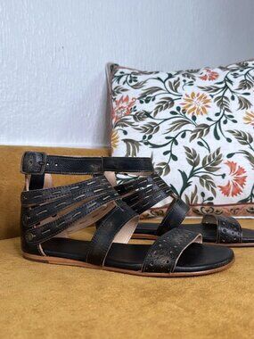 Bed|Stü Artemis Sandals Women's Size 6.5 Black Hand Wash New in Box
